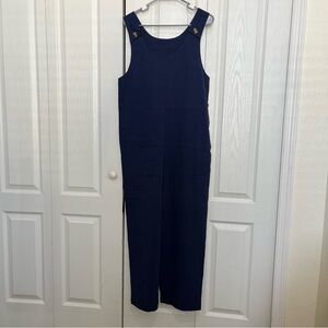 Navy Blue Sleeveless Jumpsuit